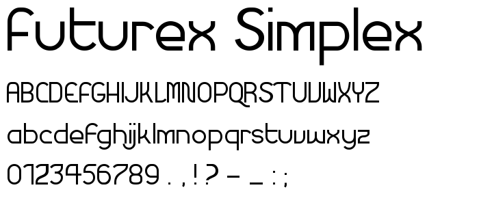 Futurex Simplex font